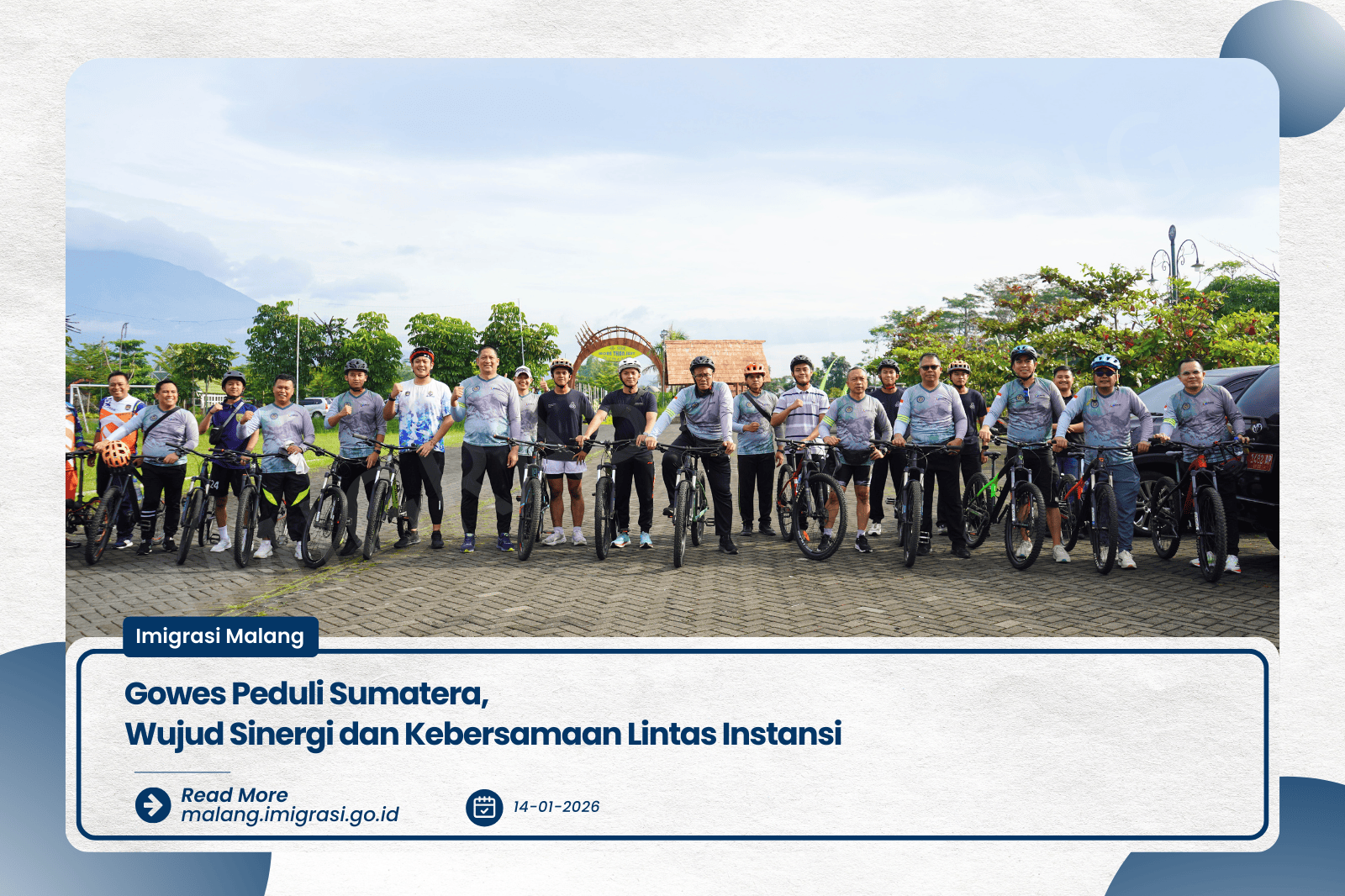 Gowes Peduli Sumatera Wujud Sinergi dan Kebersamaan Lintas Instansi