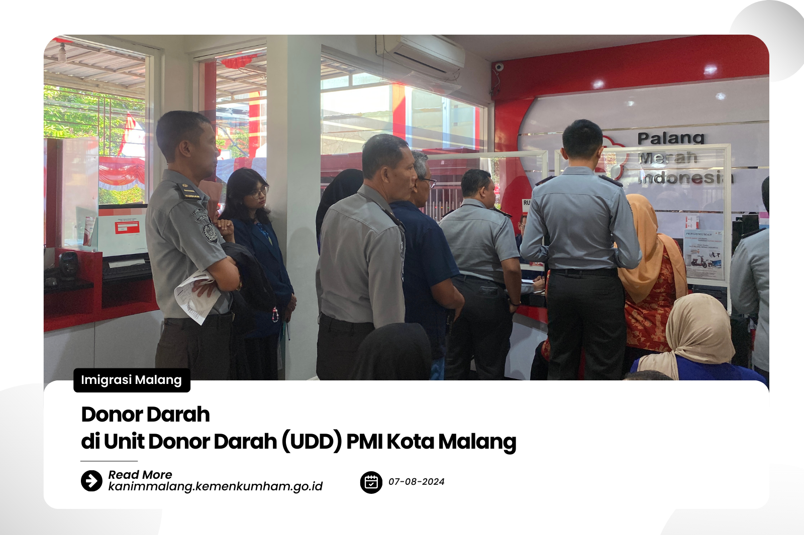 Donor Darah di Unit Donor Darah UDD PMI Kota Malang