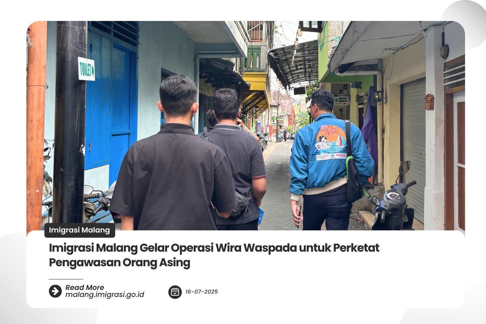 Imigrasi Malang Gelar Operasi Wira Waspada untuk Perketat Pengawasan Orang Asing