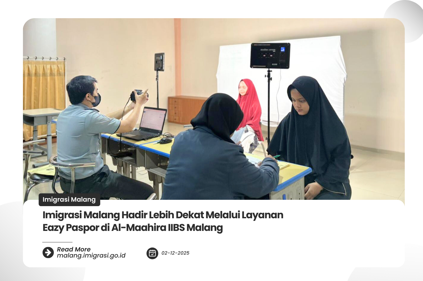 Imigrasi Malang Hadir Lebih Dekat Melalui Layanan Eazy Paspor di Al Maahira IIBS Malang