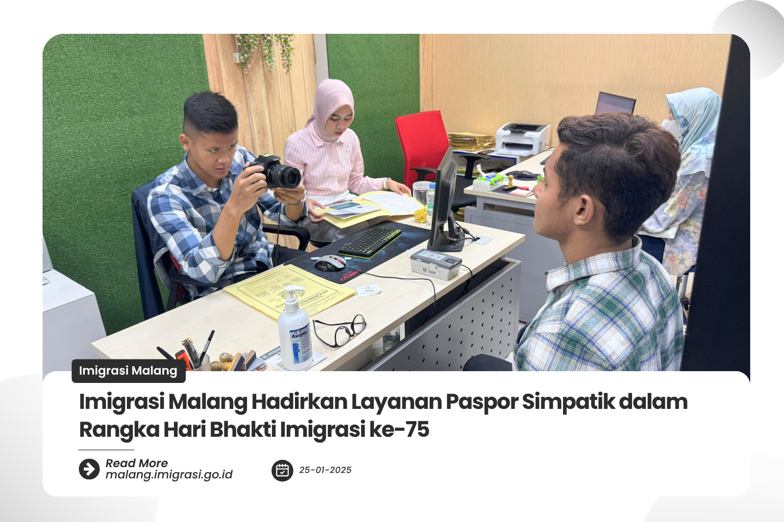 Imigrasi Malang Hadirkan Layanan Paspor Simpatik dalam Rangka Hari Bhakti Imigrasi ke 75