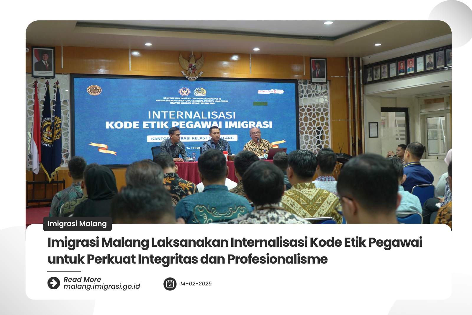 Imigrasi Malang Laksanakan Internalisasi Kode Etik Pegawai untuk Perkuat Integritas dan Profesionalisme
