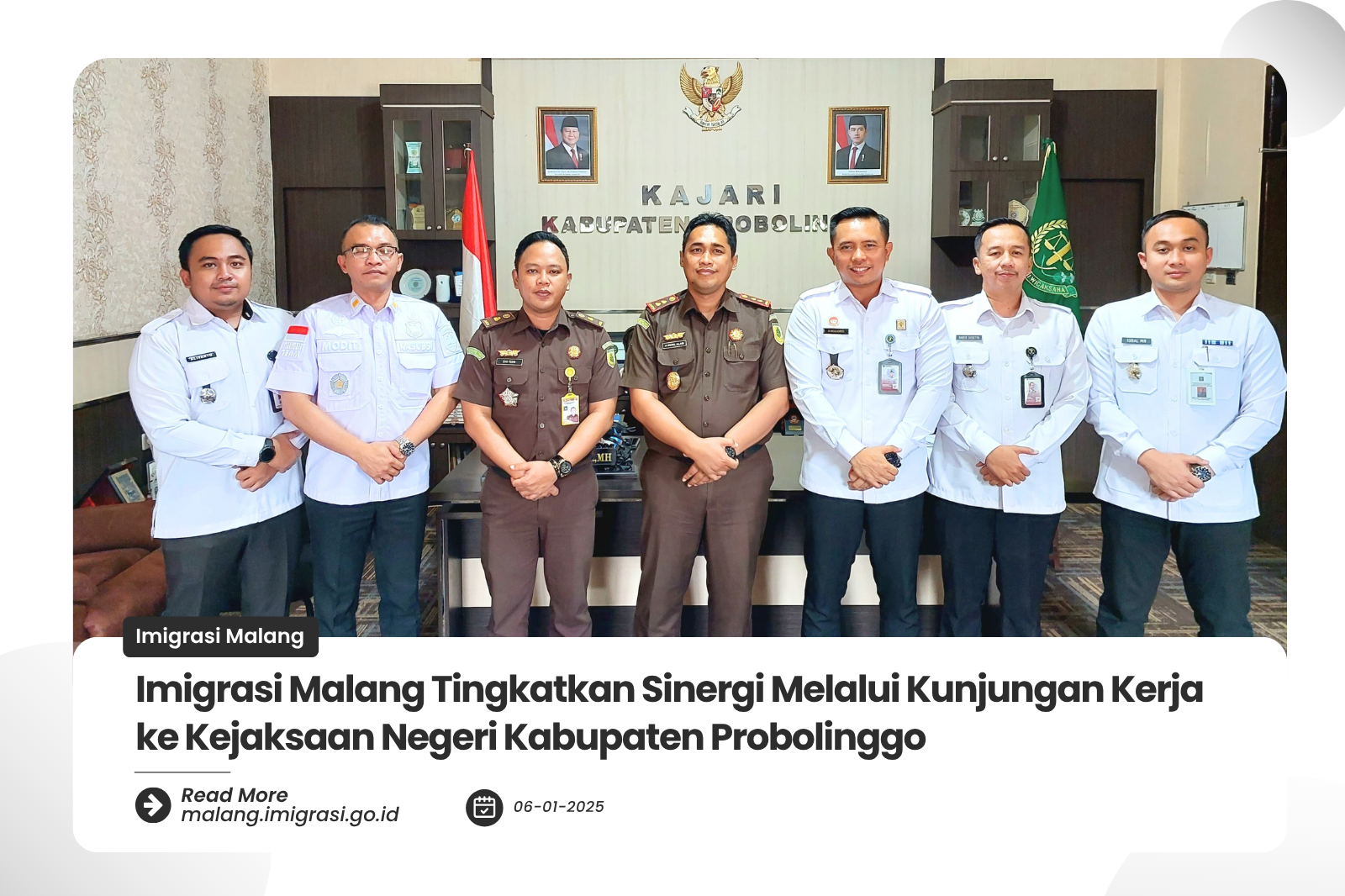 Imigrasi Malang Tingkatkan Sinergi Melalui Kunjungan Kerja ke Kejaksaan Negeri Kabupaten Probolinggo