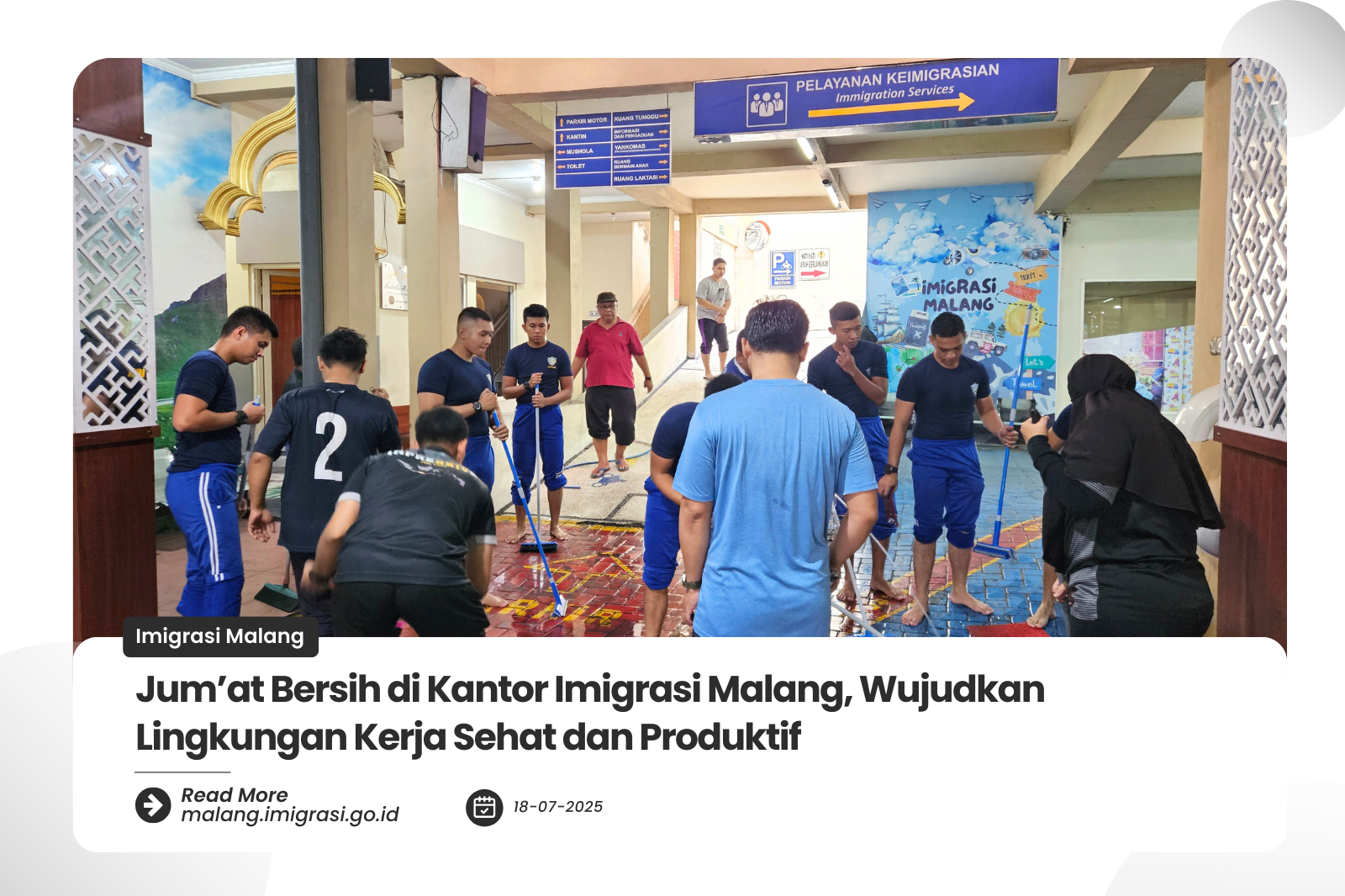 Jumat Bersih di Kantor Imigrasi Malang Wujudkan Lingkungan Kerja Sehat dan Produktif
