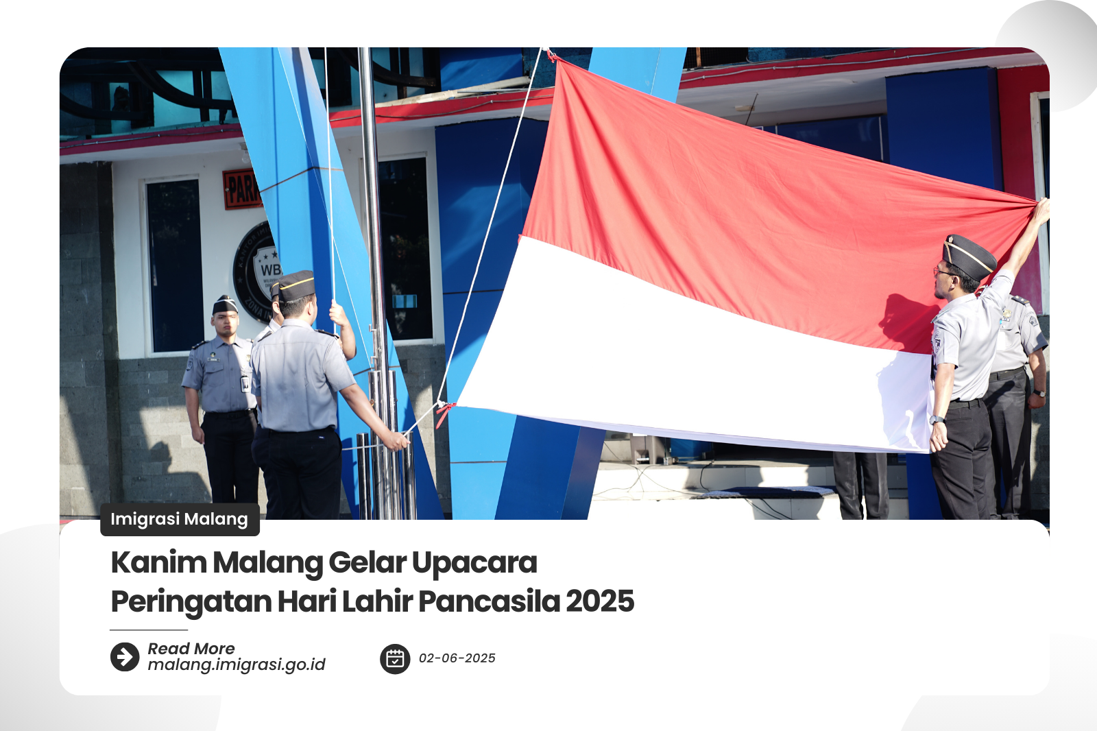 Kanim Malang Gelar Upacara Peringatan Hari Lahir Pancasila 2025