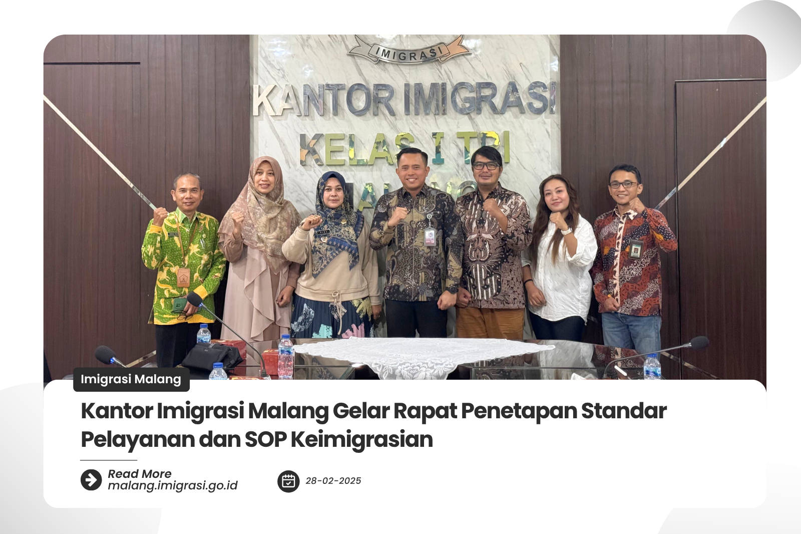 Kantor Imigrasi Malang Gelar Rapat Penetapan Standar Pelayanan dan SOP Keimigrasian