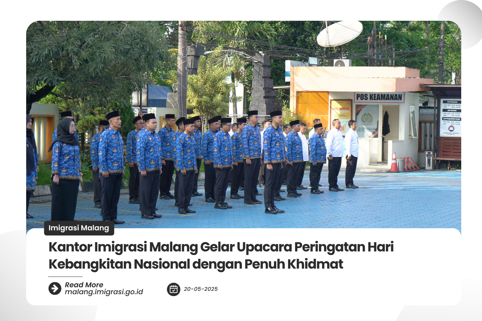 Kantor Imigrasi Malang Gelar Upacara Peringatan Hari Kebangkitan Nasional dengan Penuh Khidmat