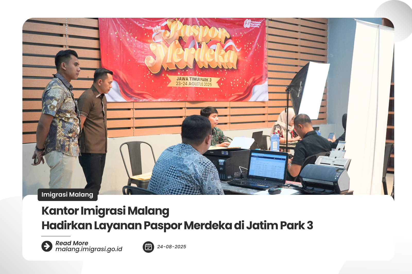 Kantor Imigrasi Malang Hadirkan Layanan Paspor Merdeka di Jatim Park 3