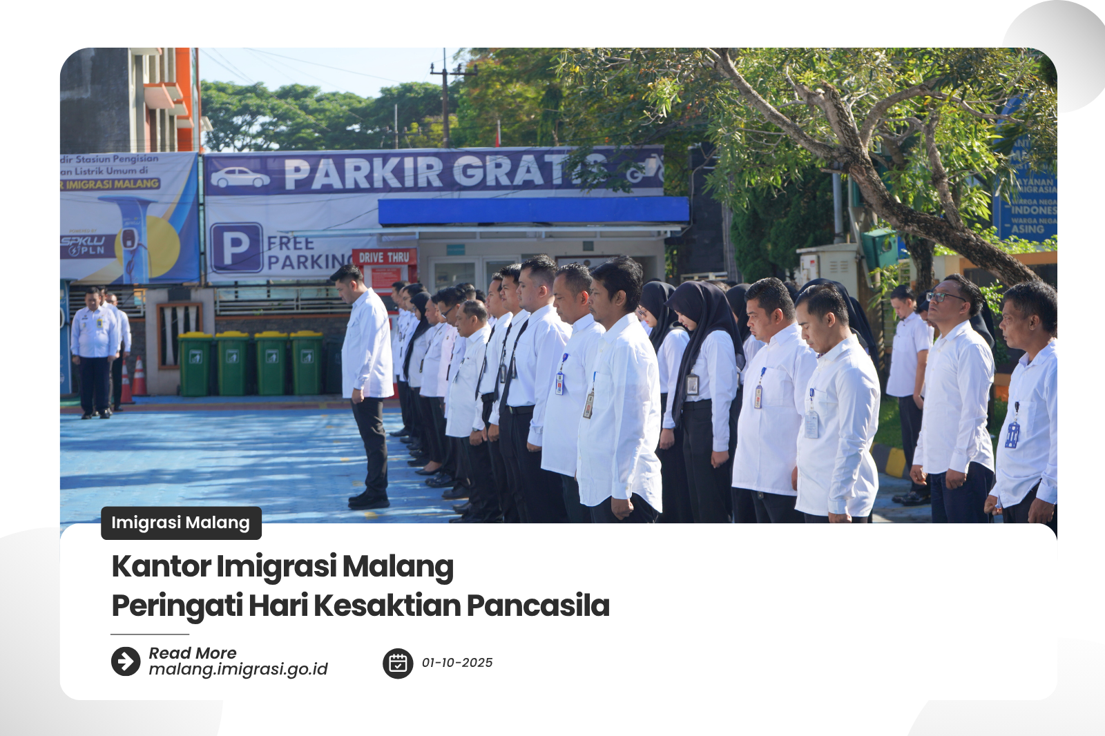 Kantor Imigrasi Malang Peringati Hari Kesaktian Pancasila