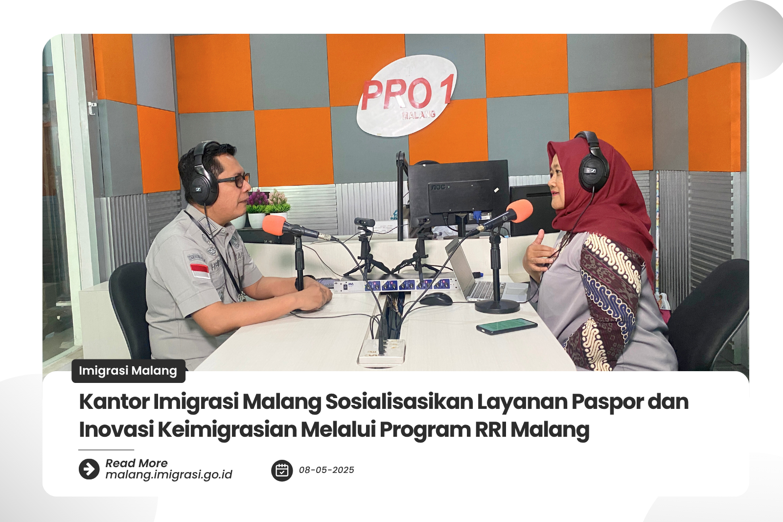 Kantor Imigrasi Malang Sosialisasikan Layanan Paspor dan Inovasi Keimigrasian Melalui Program RRI Malang