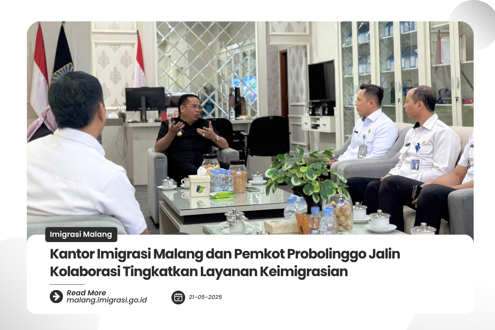 Kantor Imigrasi Malang dan Pemkot Probolinggo Jalin Kolaborasi Tingkatkan Layanan Keimigrasian