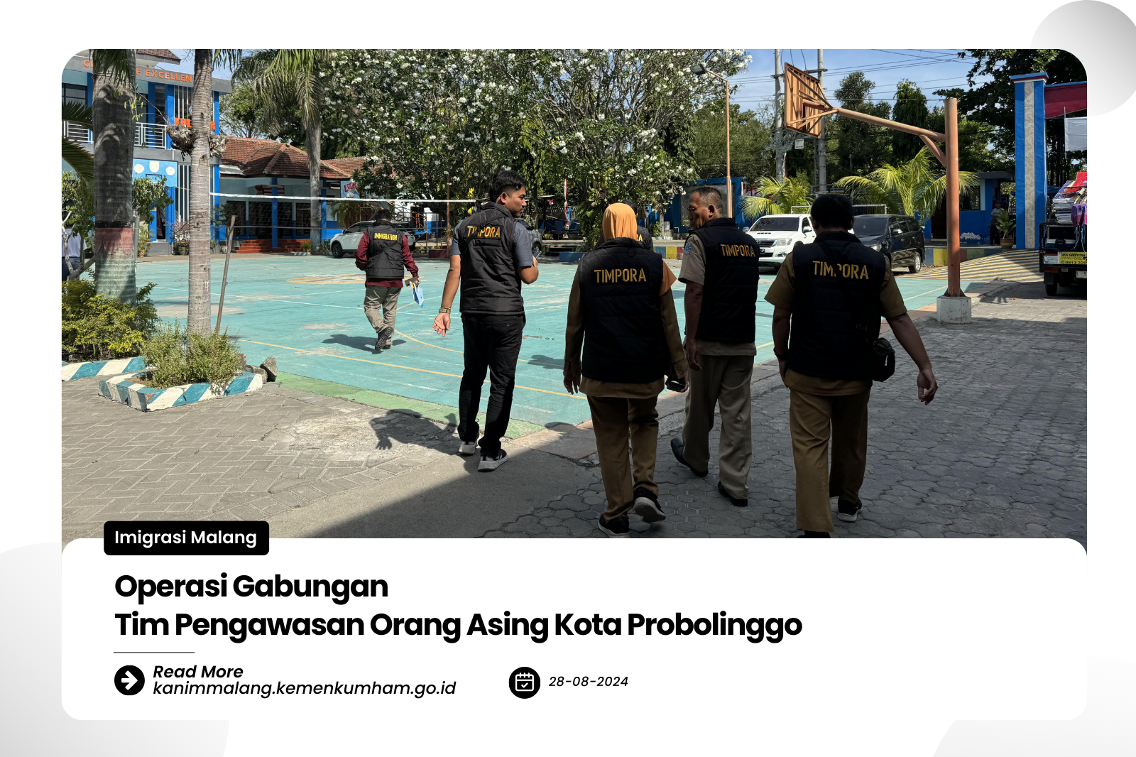 Operasi Gabungan Tim Pengawasan Orang Asing Kota Probolinggo