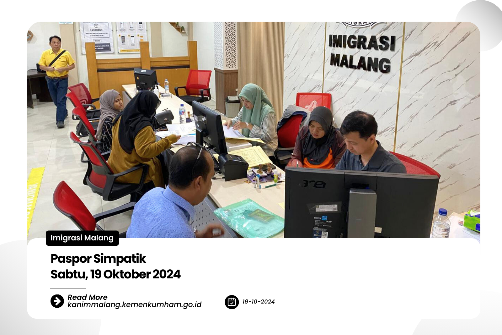 Paspor Simpatik Sabtu 19 Oktober 2024