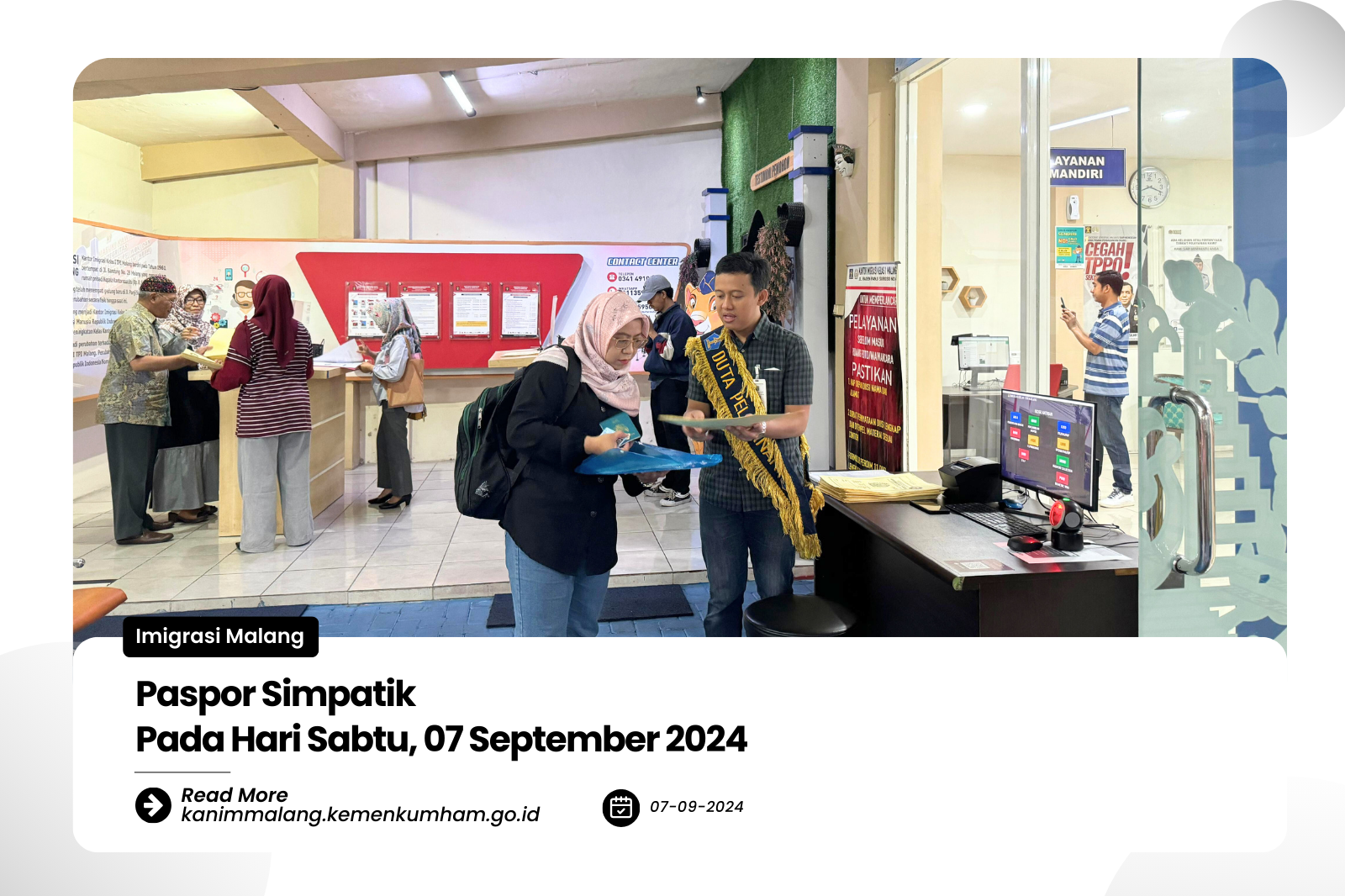 Paspor Simpatik pada hari Sabtu 07 September 2024