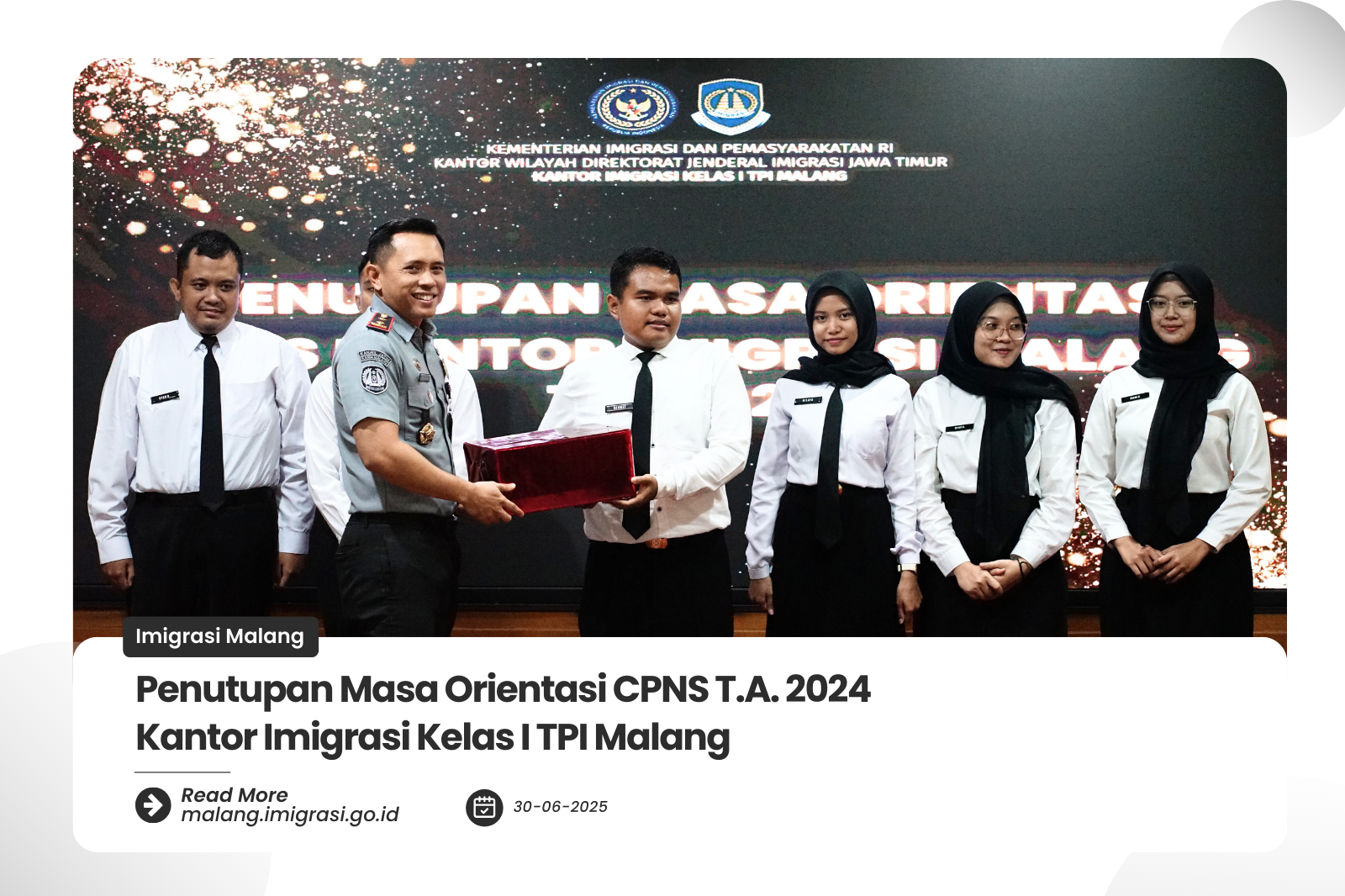 Penutupan Masa Orientasi CPNS T.A. 2024 Kantor Imigrasi Kelas I TPI Malang