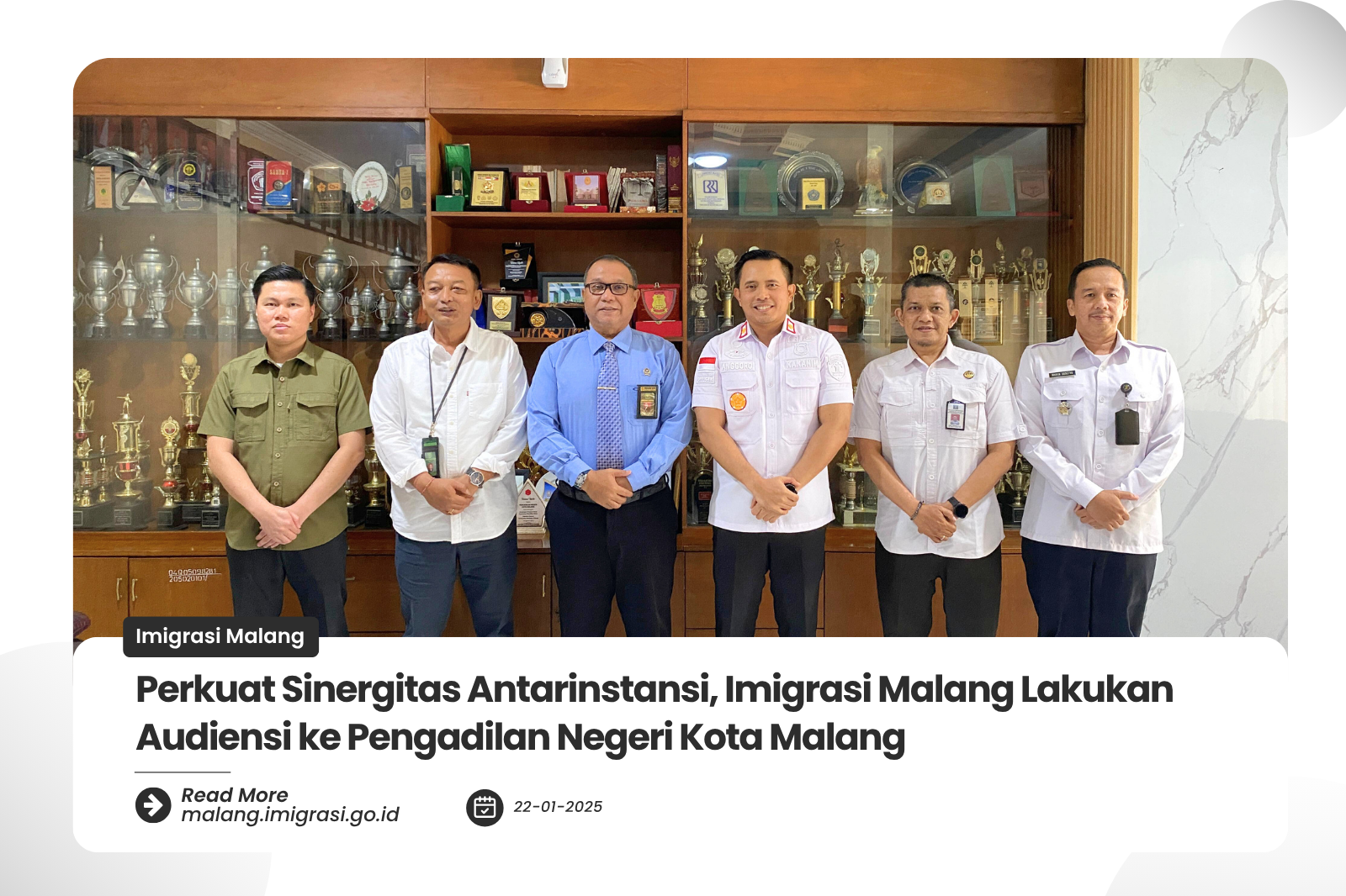 Perkuat Sinergitas Antarinstansi Imigrasi Malang Lakukan Audiensi ke Pengadilan Negeri Kota Malang