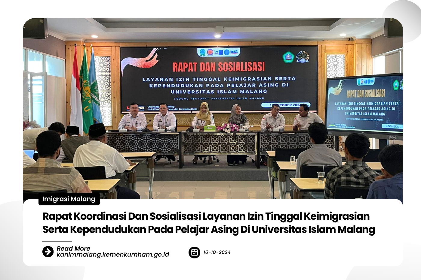 Rapat Koordinasi Dan Sosialisasi Layanan Izin Tinggal