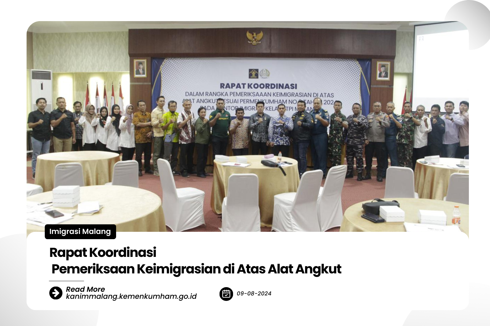 Rapat Koordinasi Pemeriksaan Keimigrasian di Atas Alat Angkut