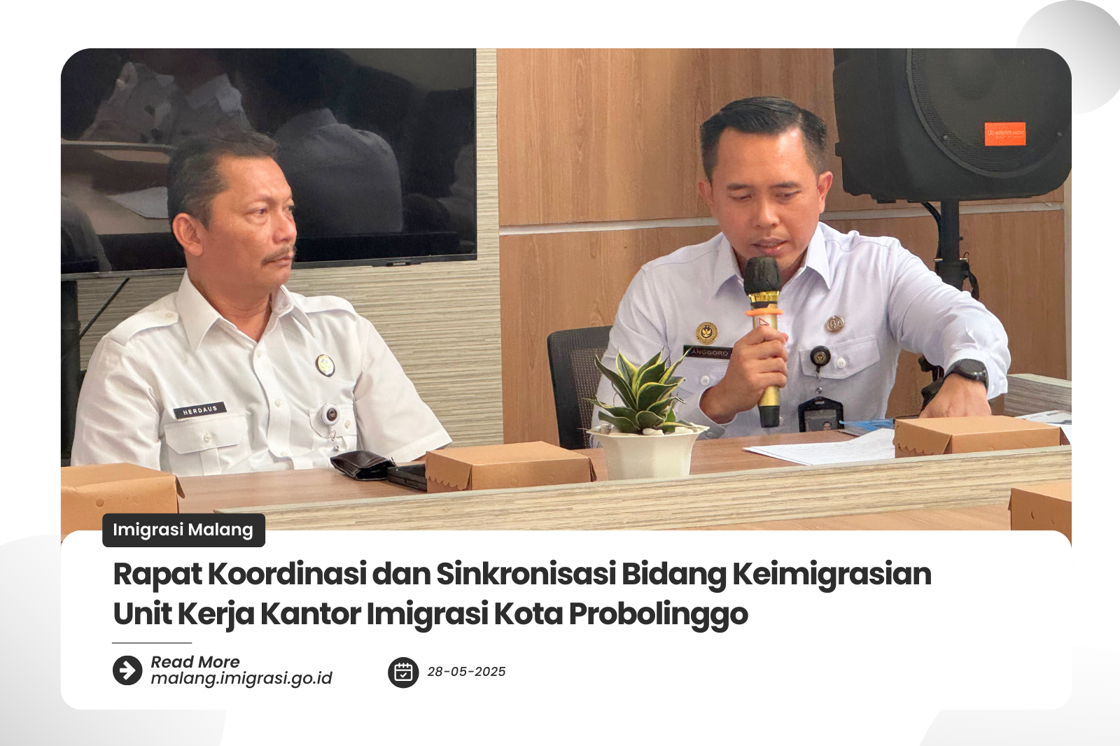 Rapat Koordinasi dan Sinkronisasi Bidang Keimigrasian Unit Kerja Kantor Imigrasi Kota Probolinggo