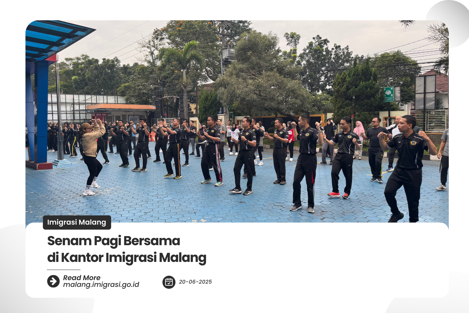 Senam Pagi Bersama di Kantor Imigrasi Malang