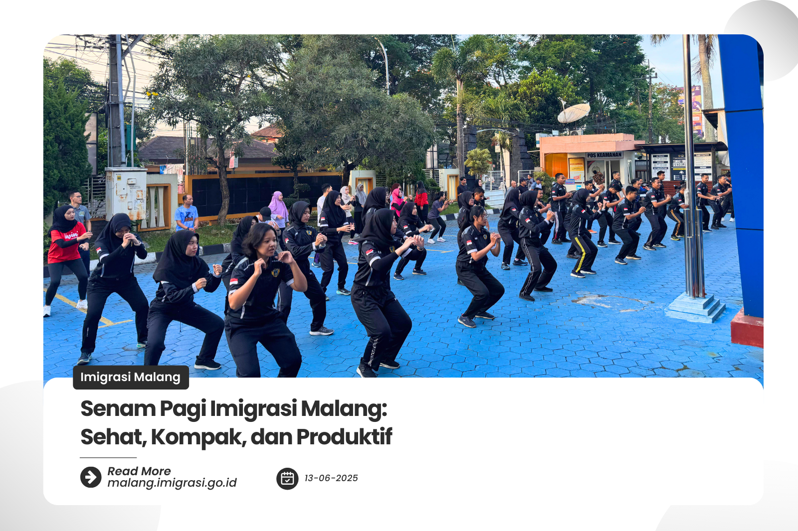 Senam Pagi Imigrasi Malang Sehat Kompak dan Produktif