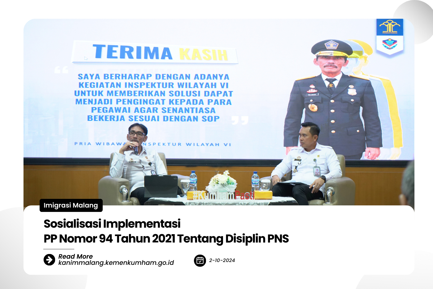 Sosialisasi Implementasi PP Nomor 94 Tahun 2021 Tentang Disiplin PNS