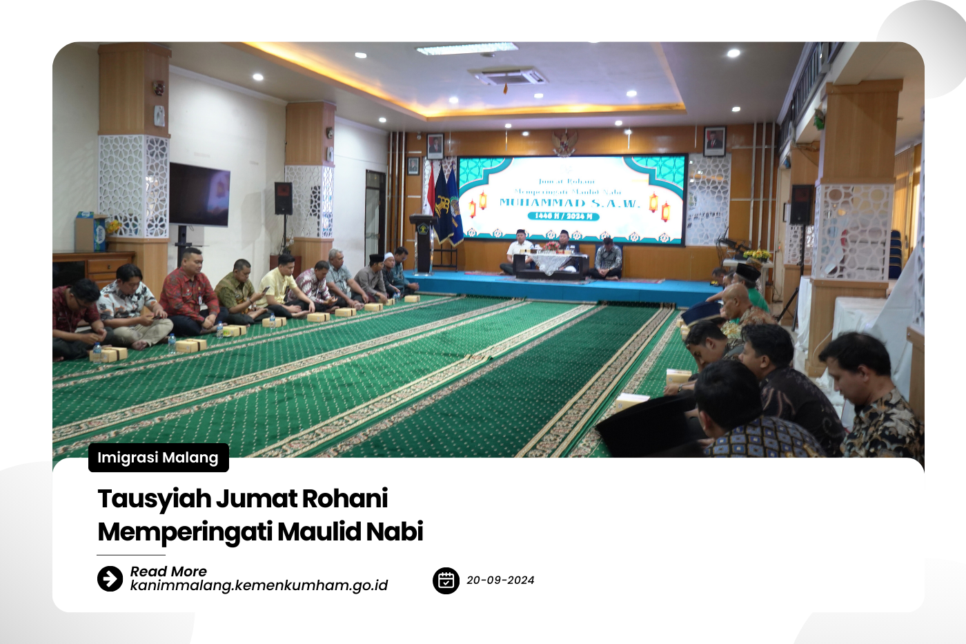 Tausyiah Jumat Rohani Memperingati Maulid Nabi