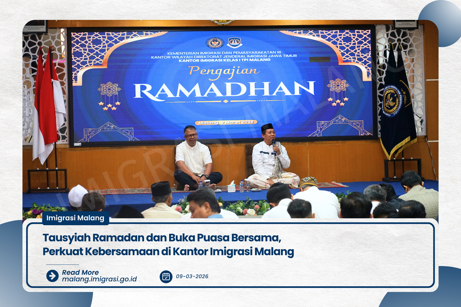 Tausyiah Ramadan dan Buka Puasa Bersama Perkuat Kebersamaan di Kantor Imigrasi Malang