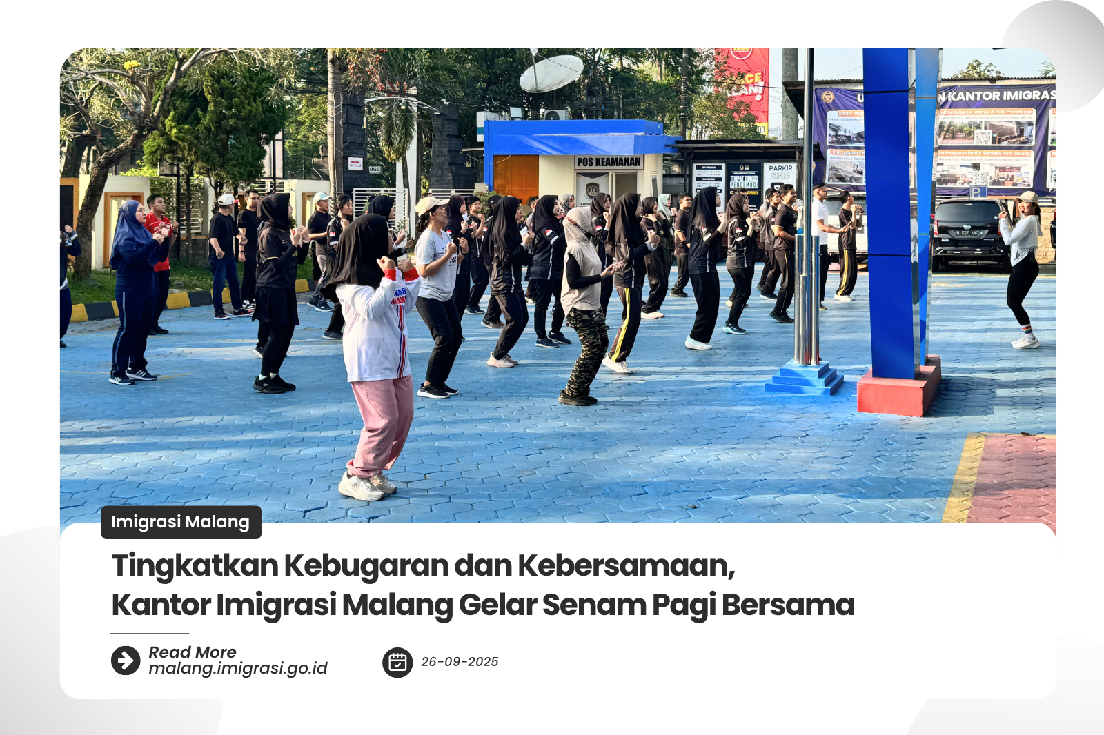 Tingkatkan Kebugaran dan Kebersamaan Kantor Imigrasi Malang Gelar Senam Pagi Bersama