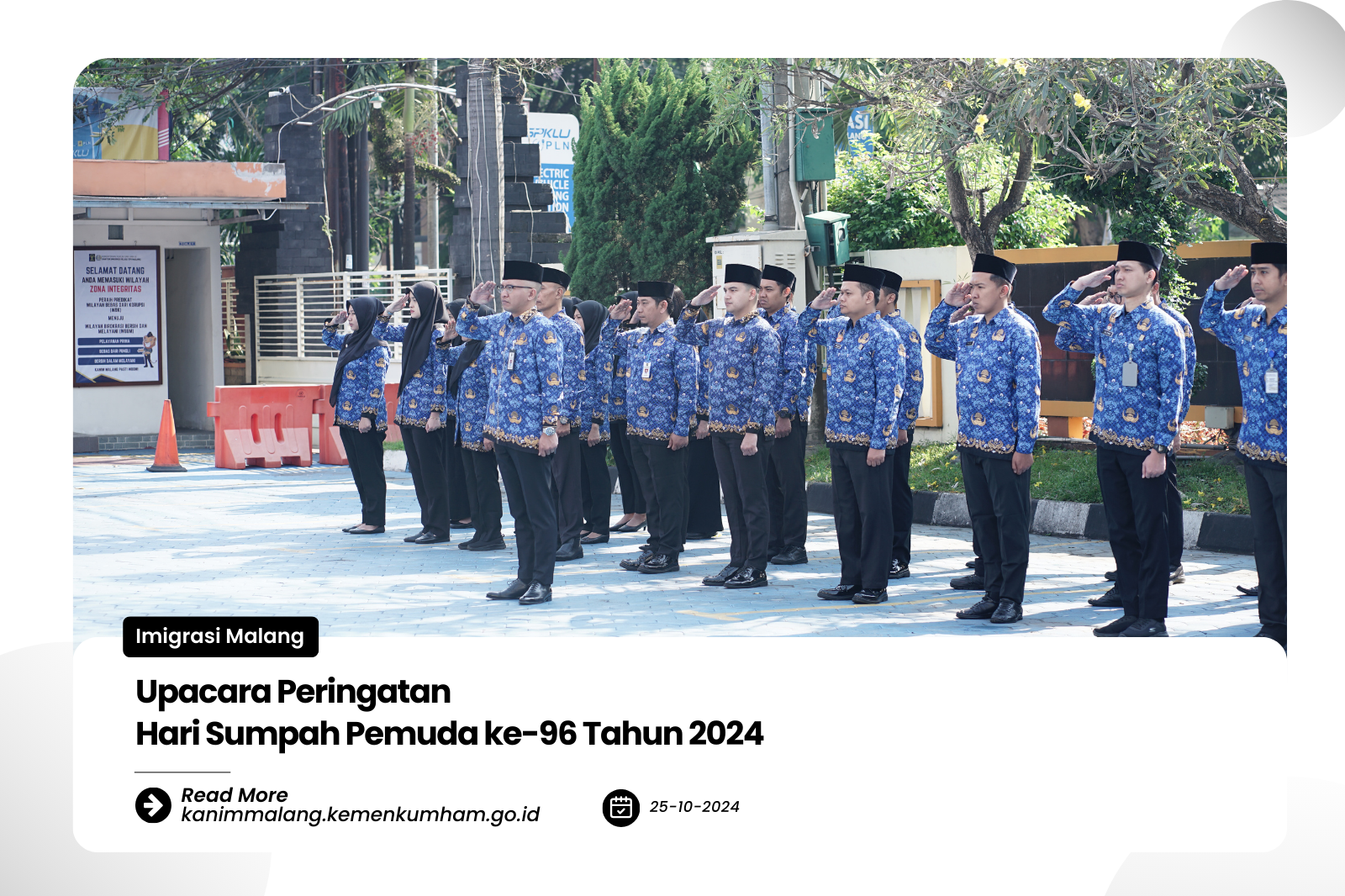 Upacara Peringatan Hari Sumpah Pemuda ke 96 Tahun 2024